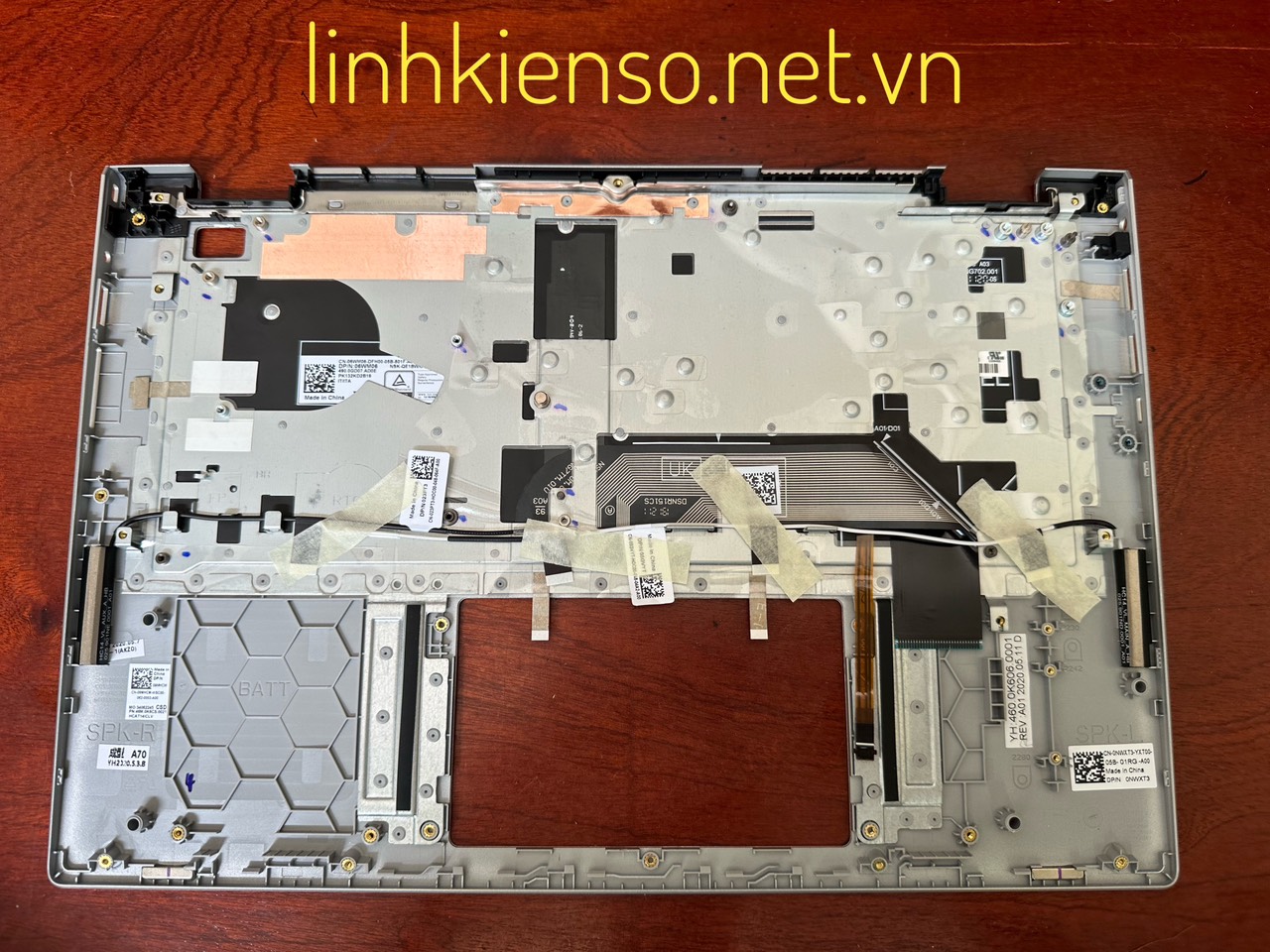 Vỏ C Laptop DELL Inspiron 5401 5402 5405 N5401 N5402 0WK1KG 09TNWY 00PMVD 0MRT87 có phím màu bạc mới