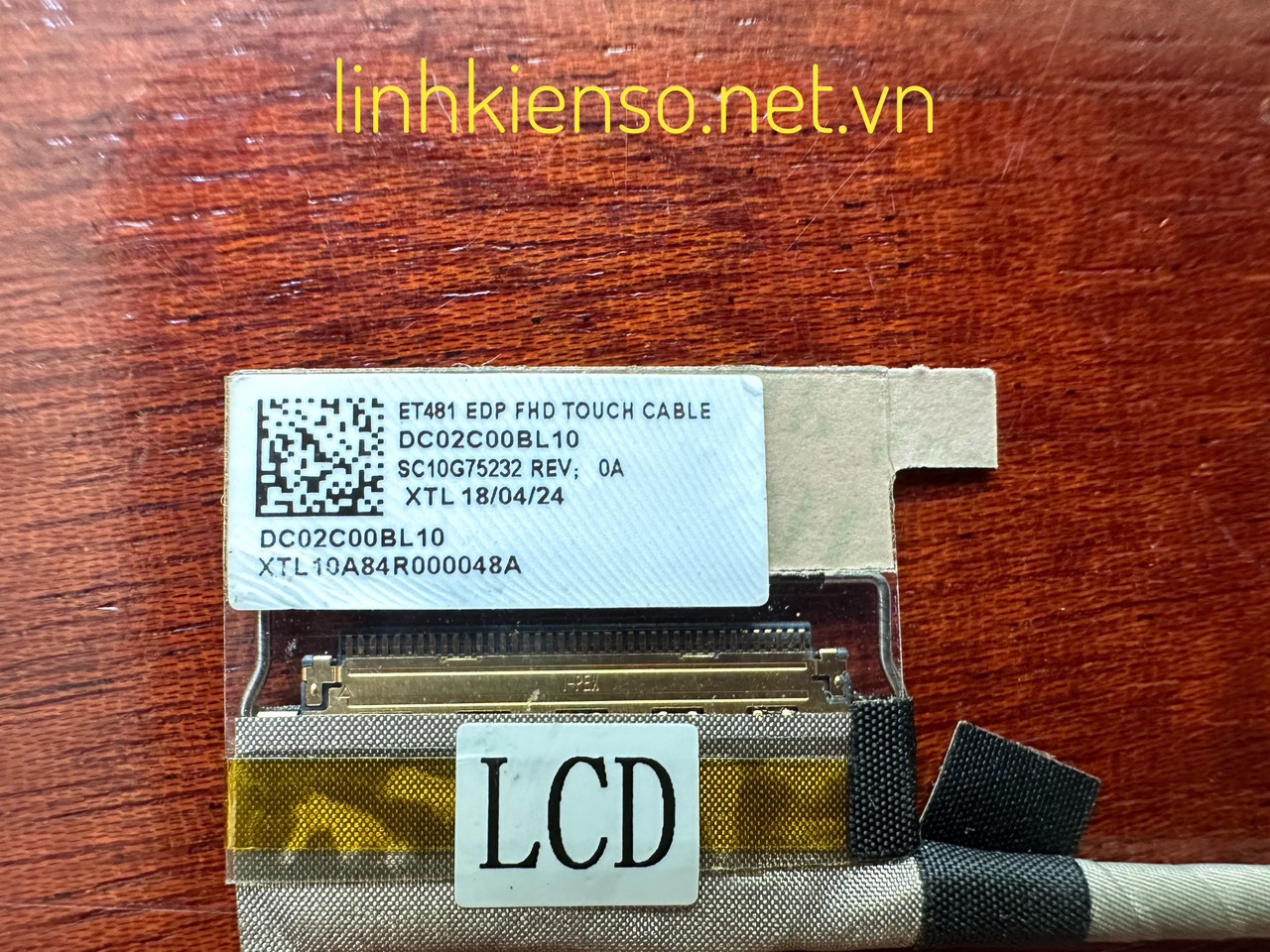 Cable Lcd Lenovo ThinkPad  ET481 EDP FHD  T480S 20L7 20L8 DC02C00BL10 cảm ứng