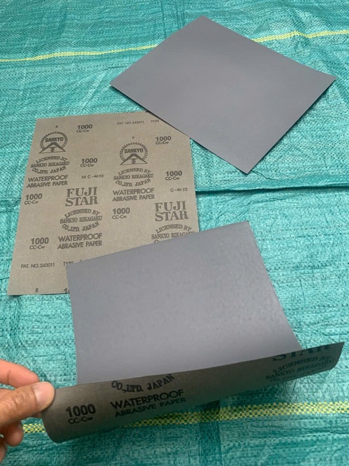 Giấy nhám ướt, chịu nước P1000 Sankyo Fujistar, kích thước 230mmx280mm