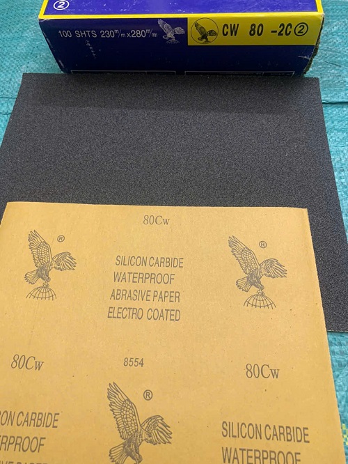 Giấy nhám ướt, chịu nước P80 Đại Bàng, kích thước 230mmx280mm (A4)