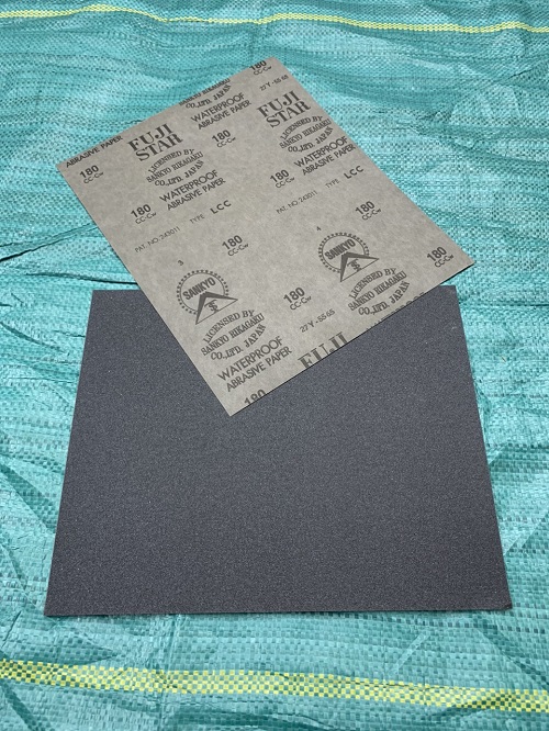 Giấy ráp tờ A4, chịu nước, hãng sản xuất Sankyo Fujistar, độ nhám P180