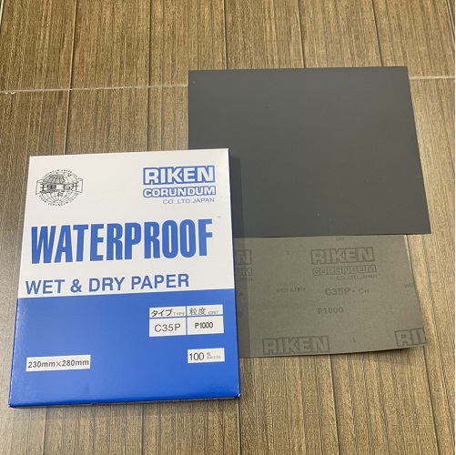 Giấy giáp CP35 RIKEN P1000 kích thước 9''x11'' màu xám chịu nước