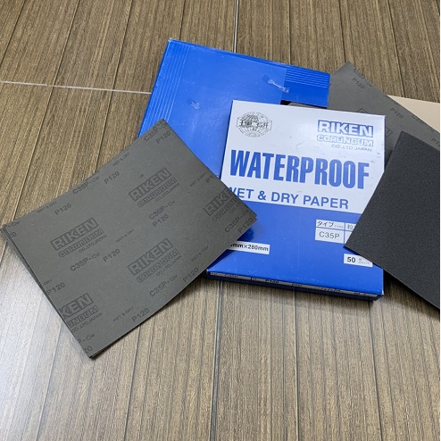 Giấy giáp CP35 RIKEN P120 kích thước 9''x11'' màu xám chịu nước