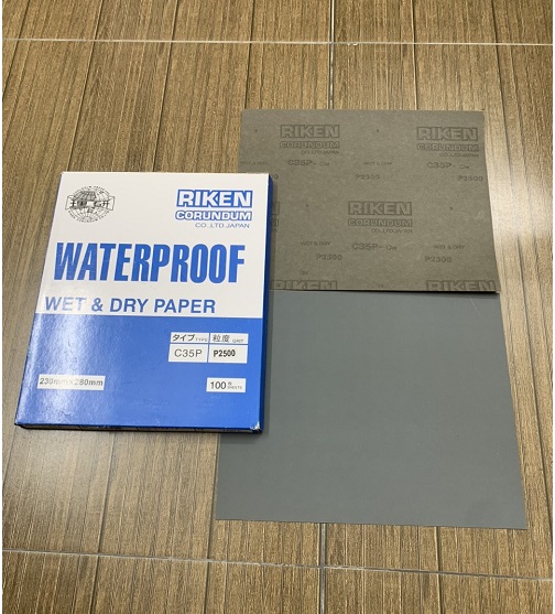 Giấy giáp siêu mịn CP35 RIKEN độ nhám P2500 kích thước 9''x11''