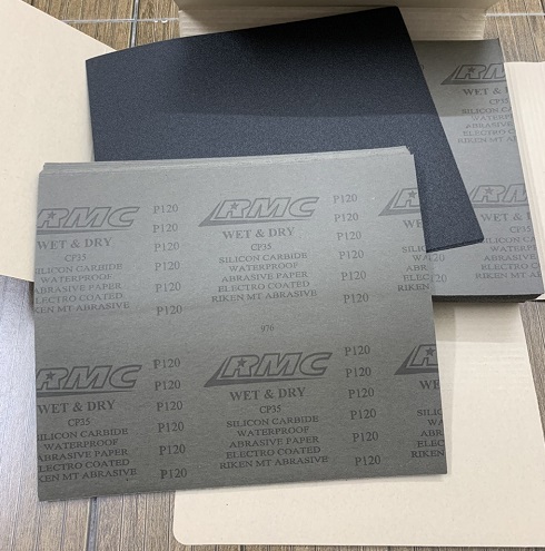 Giấy giáp CP35 RMC P120 kích thước 9''x11'' màu xám chịu nước