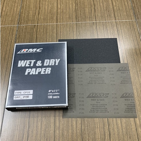 Giấy giáp CP35 RMC P150 kích thước 9''x11'' màu xám chịu nước