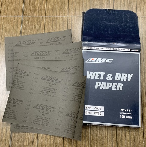 Giấy giáp CP35 RMC P280 kích thước 9''x11'' màu xám chịu nước