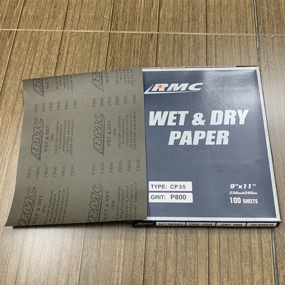 Giấy giáp CP35 RMC P800 kích thước 9''x11'' màu xám chịu nước