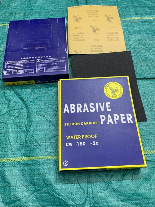 Giấy giáp Đại Bàng P150, kích thước 230x280mm, màu xám chịu nước