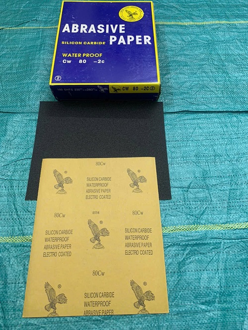 Giấy giáp Đại Bàng P80, kích thước 230x280mm, màu xám chịu nước