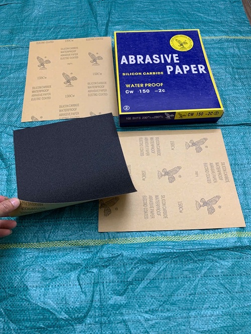 Giấy giáp thô P150 Đại Bàng, kích thước 230mmx280mm, màu đen