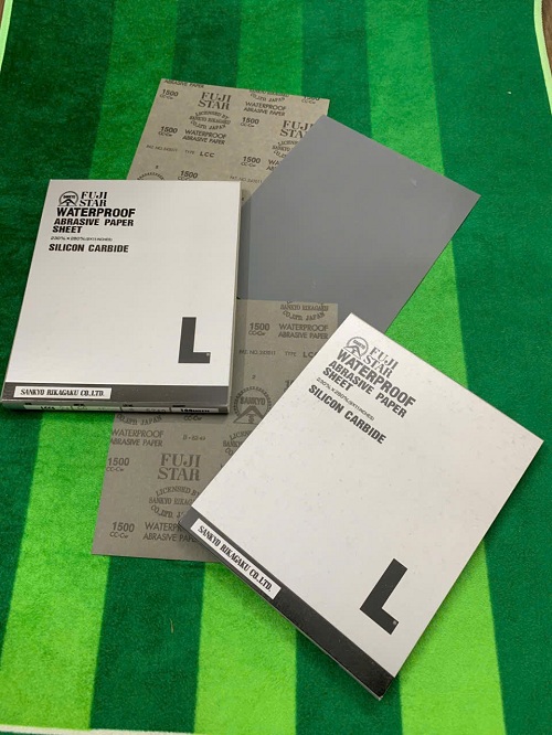 Giấy giáp mịn P1500 Fujistar Sankyo, kích thước 230mmx280mm, màu đen