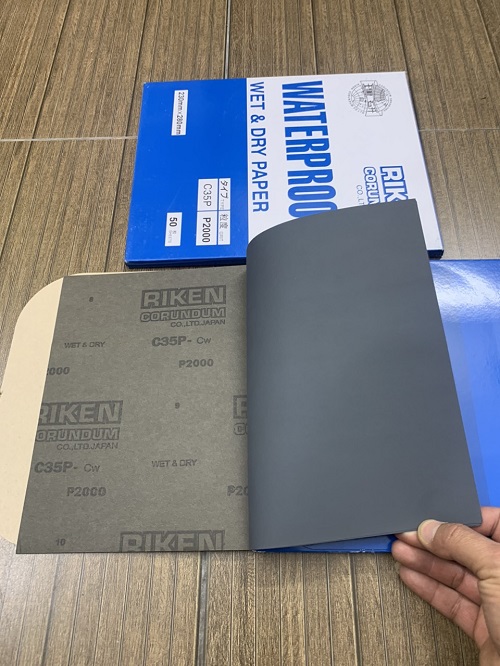 Giấy giáp mịn Riken CP35 P2000, kích thước 9''x11'', chịu nước