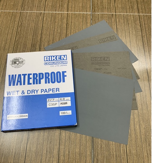 Giấy giáp siêu mịn Riken CP35 P2500, kích thước 9''x11'', chịu nước