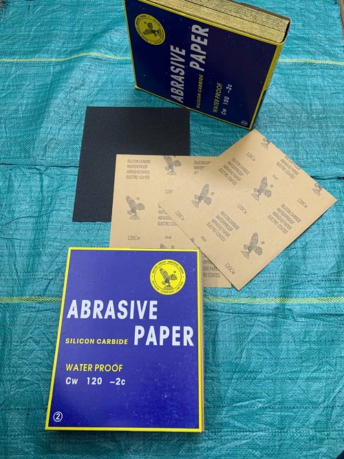 Giấy giáp tờ Đại Bàng, độ nhám thô P120, kích thước 9'x11'', màu vàng
