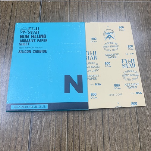 Giấy giáp tờ khô (trắng) P800 Sankyo Fujistar P800, kích thước 9''x11''