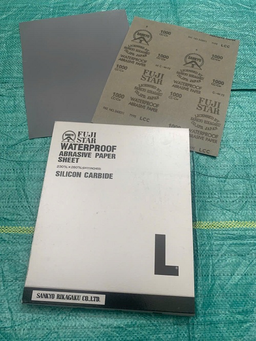 Giấy giáp tờ Sankyo Fujistar, độ nhám mịn P1000, kích thước 9'x11'', màu đen