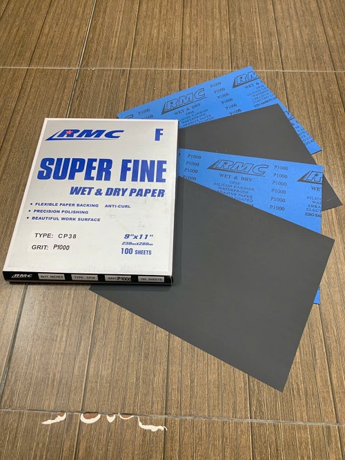 Giấy giáp tờ độ mịn P1000, hãng RMC CP38, kích thước 23cmx28cm