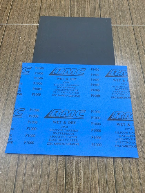 Giấy nhám chịu nước P1000, hãng RMC CP38, kích thước 230mmx280mm