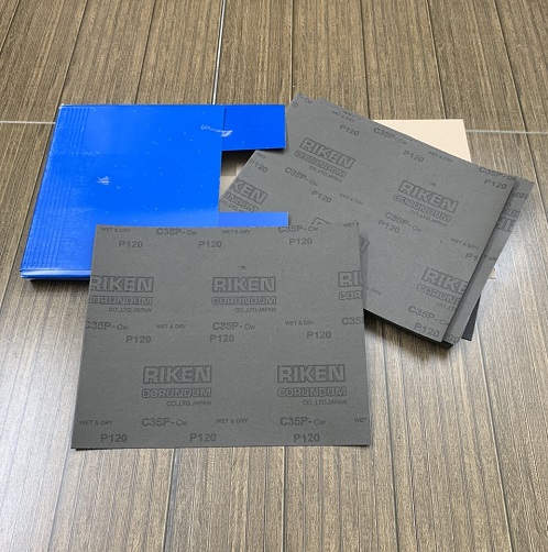 Giấy nhám chịu nước P120, hãng Riken, mã CP35, kích thước 9''x11''