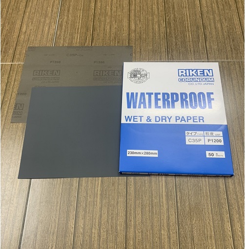 Giấy nhám chịu nước P1200, hãng Riken, mã CP35, kích thước 9''x11''