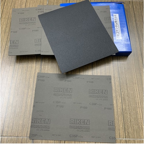 Giấy nhám chịu nước P180, hãng Riken, mã CP35, kích thước 9''x11''