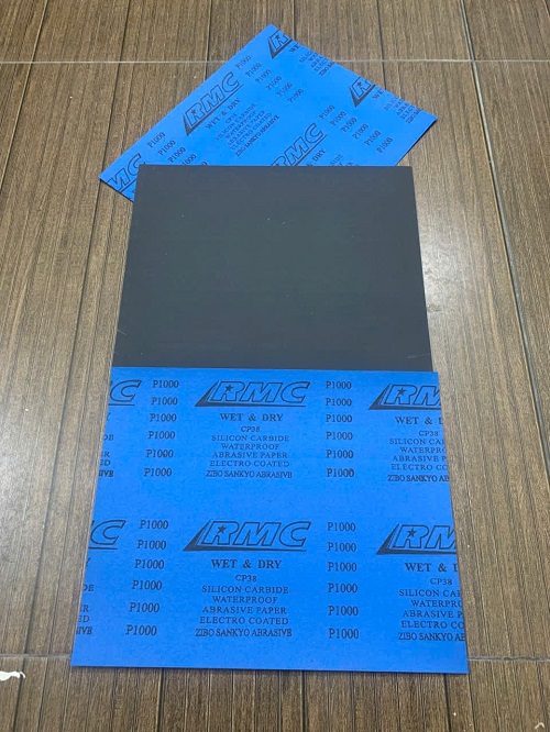 Giấy nhám mịn độ hạt P1000, hãng RMC CP38, kích thước 9x11