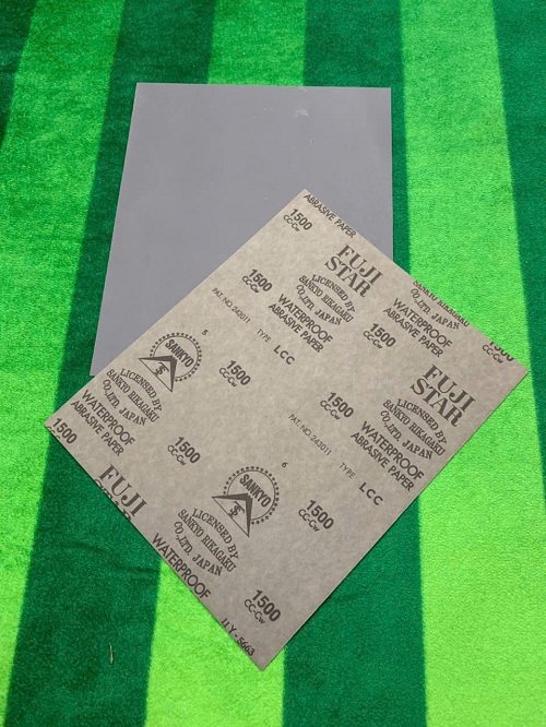 Giấy nhám mịn, độ nhám P1500, hãng Sankyo Fujistar, kích thước 9'x11'