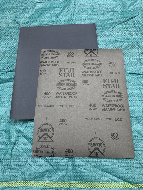 Giấy nhám thái đen Fujistar Sankyo, độ nhám 400, kích thước 9''x11''