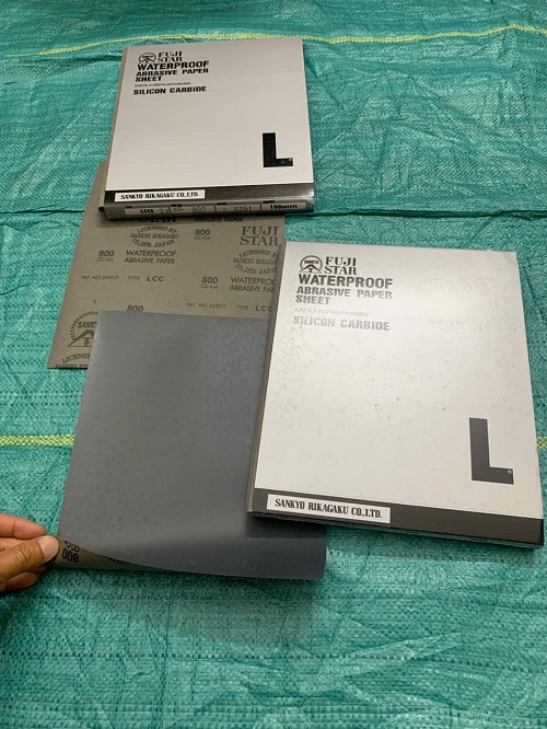 Giấy nhám thái đen Fujistar Sankyo, độ nhám 800, kích thước 9''x11''