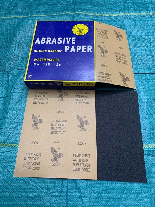 Giấy nhám tờ Đại Bàng Hàn Quốc, độ nhám #120, kích thước 9''x11''