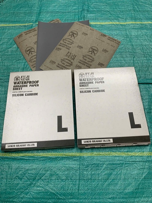 Giấy nhám tờ P1200 Sankyo Fujistar Nhật Bản, kích thước 23cmx28cm