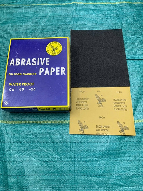 Giấy nhám tờ Đại Bàng Hàn Quốc, độ nhám #80, kích thước 9''x11''