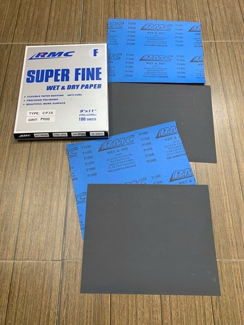 Giấy nhám ướt, chịu nước P1000 RMC CP38, kích thước 230mmx280mm (A4)