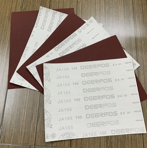 Giấy nhám vải tờ Deerfos ja165, độ nhám P150, kích thước 9''x11''