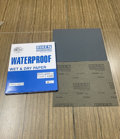 Giấy ráp mịn P2000 Riken CP35, kích thước 230mmx280mm, màu đen