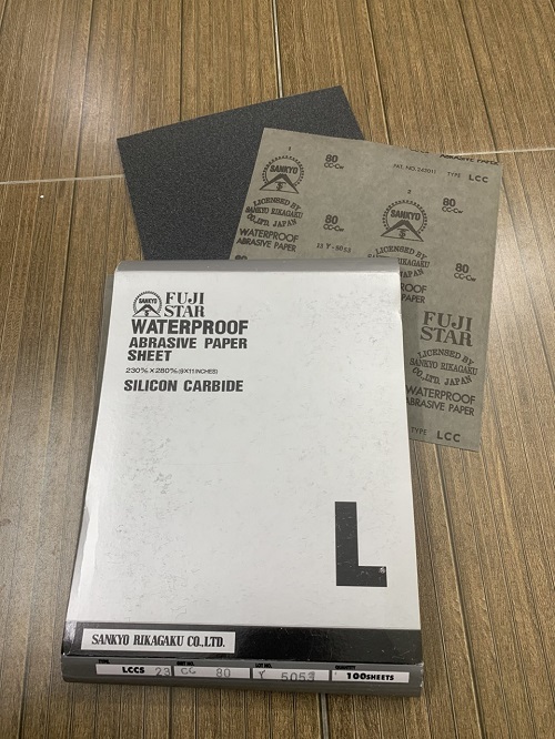 Giấy ráp thô nhất P80 Fujistar Sankyo, kích thước 230mmx280mm, chịu nước
