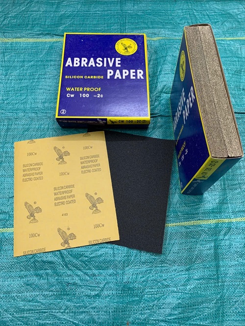 Giấy ráp thô Hàn Quốc P100, hãng Đại Bàng, kích thước 230mmx280mm