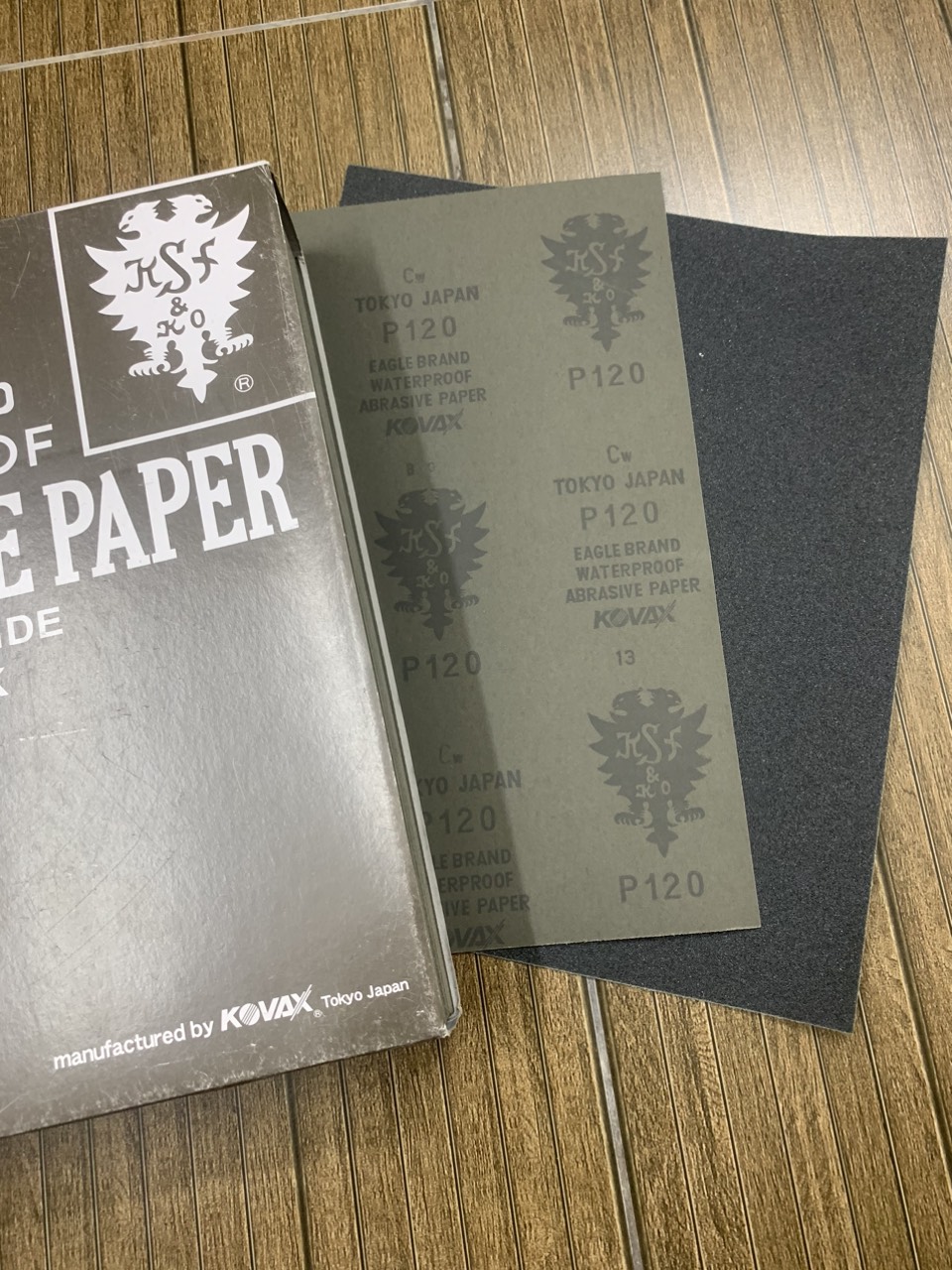 Giấy ráp thô Kovax P120 made in tokyo Japan 9''x11'' chịu nước màu đen