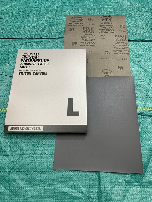 Giấy ráp tờ A4, chịu nước, hãng sản xuất Sankyo Fujistar, độ nhám P800
