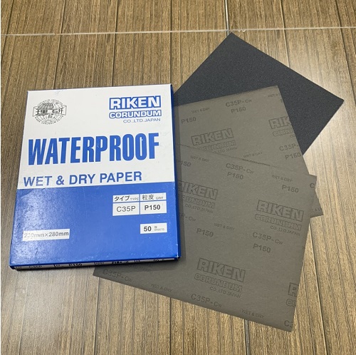 Giấy ráp tờ RIKEN CP35 độ nhám P150 kích thước 230mmx280mm 100 tờ/tập