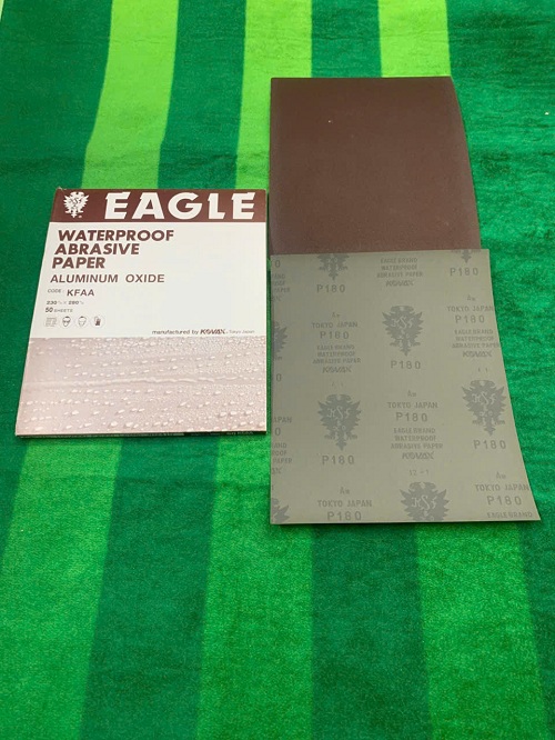 Giấy nhám Kovax Tokyo Japan màu đỏ, độ nhám P180, kích thước 230x280mm