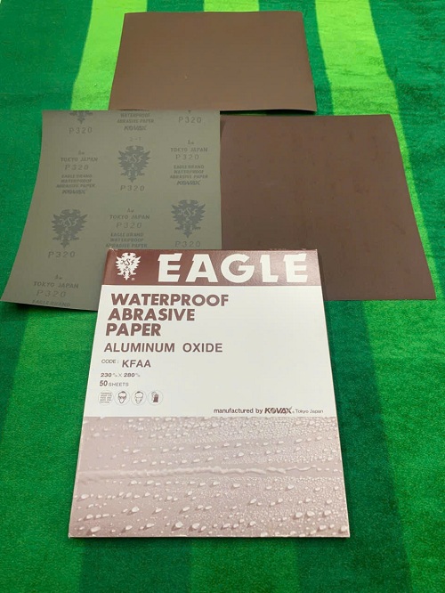 Nhám tờ Kovax Tokyo Japan màu đỏ, độ nhám P320, kích thước 230x280mm