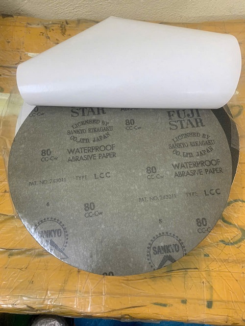 Hồ Chính Minh địa chỉ bán nhám tròn D300mm Sankyo Fujistar, có keo dính