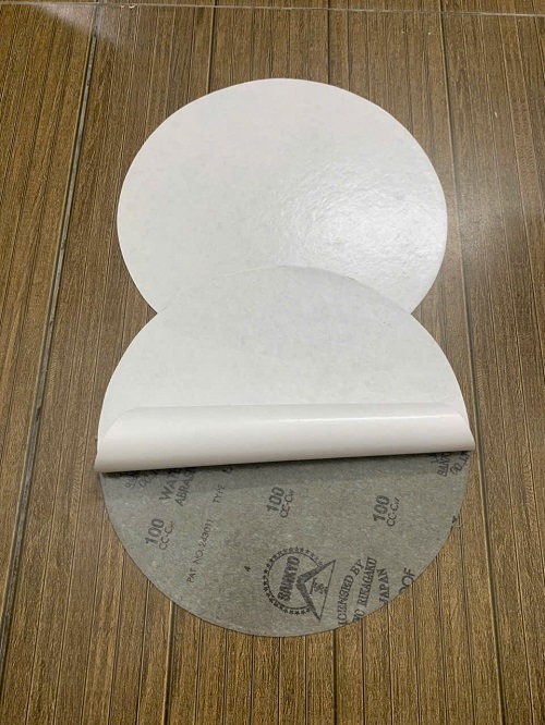 Giấy ráp tròn phi 300mm (12''), có keo dính, hãng Fujistar Sankyo
