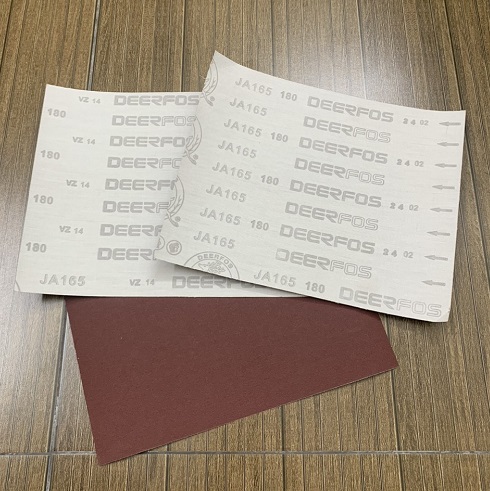 Vải ráp tờ ja165 P180 Deerfos Hàn Quốc kích thước A4 (230mmx280mm)