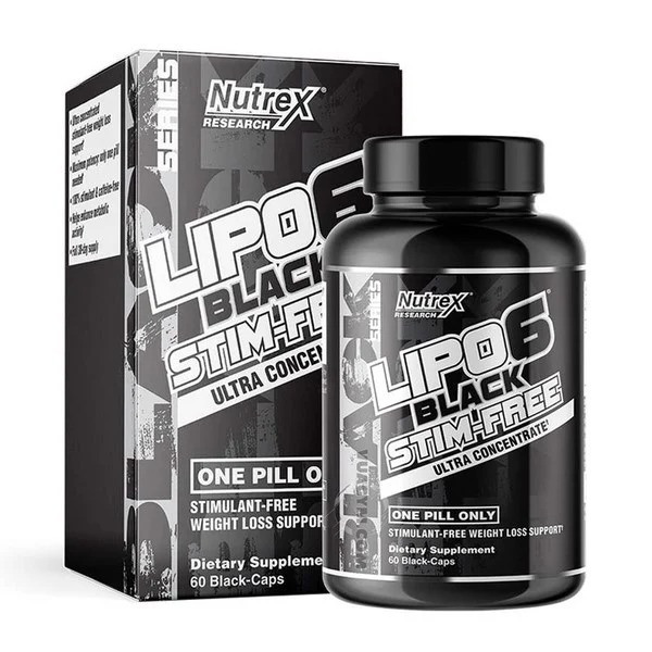 Viên Uống Đốt Mỡ An Toàn Nutrex Lipo-6 Black Stim-free 60 Viên