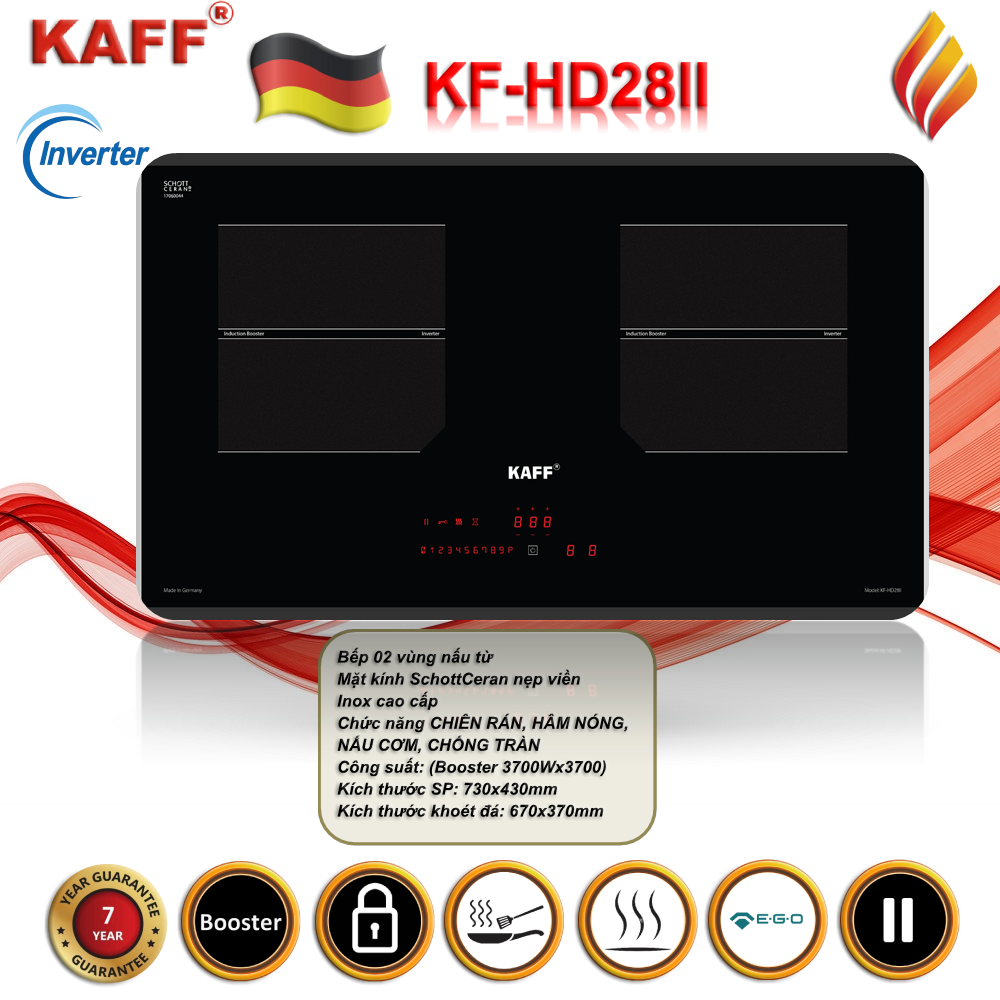 KF-HD28II – Bếp Từ Đôi Đột Phá Với Công Nghệ Inverter Tiết Kiệm Điện