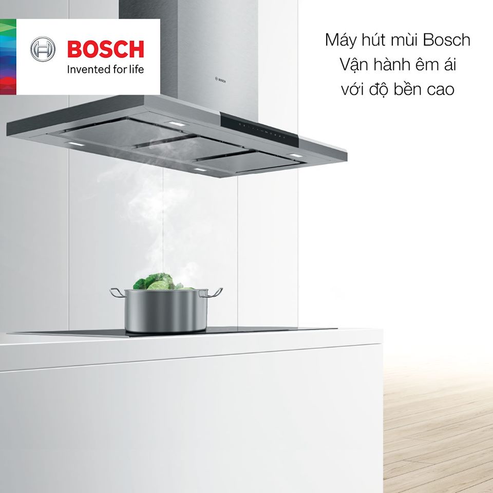 Máy hút mùi Bosch - Vận hành êm ái với độ bền cao.