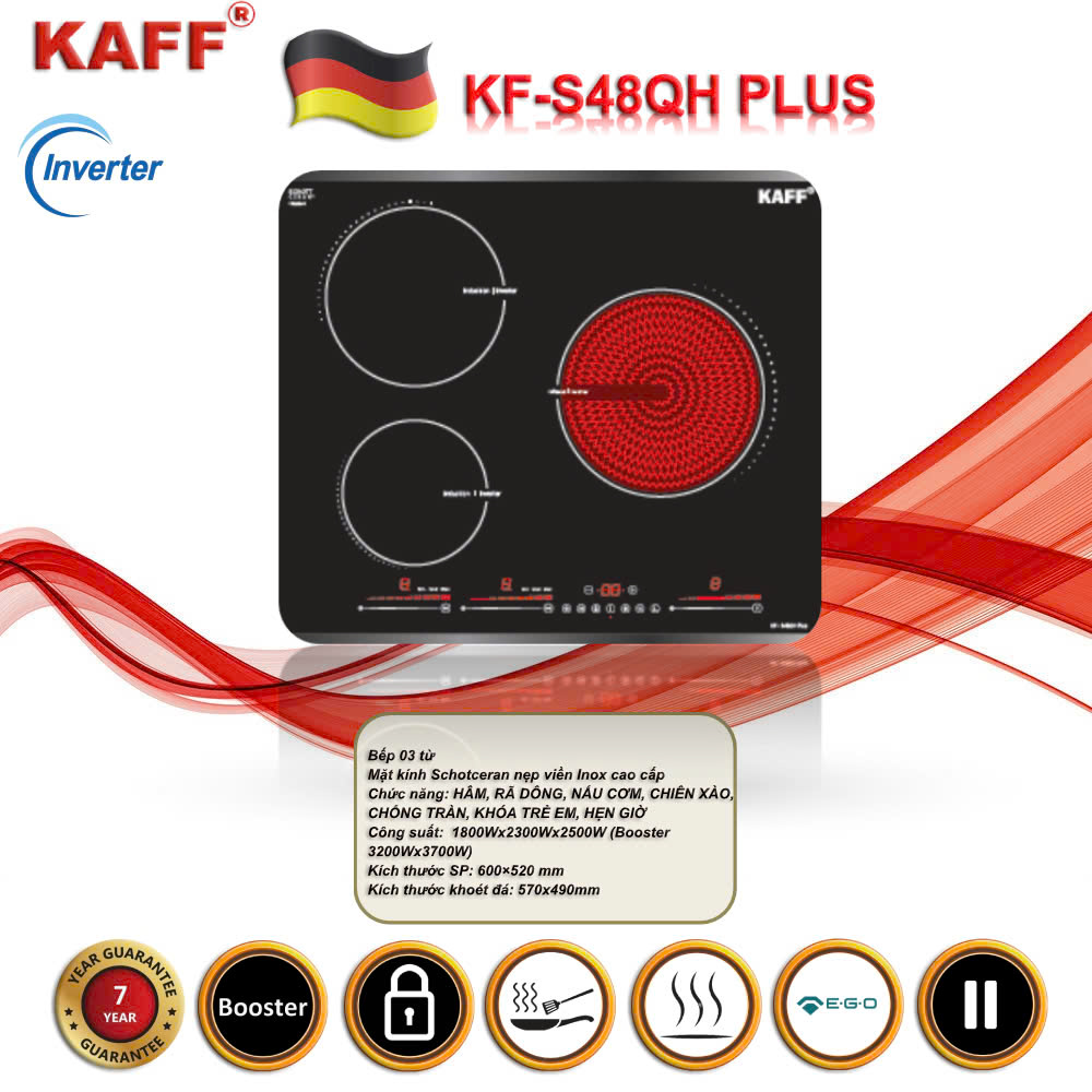 KF-S48QH Plus – Giải Pháp Nấu Ăn Hiện Đại Với Bếp Điện Từ Kết Hợp